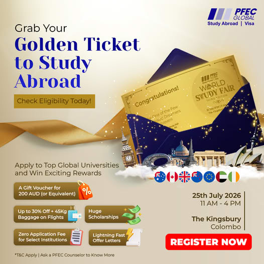Grab Your Golden Ticket to Study Abroad at PFEC Global World Study Fair 2026