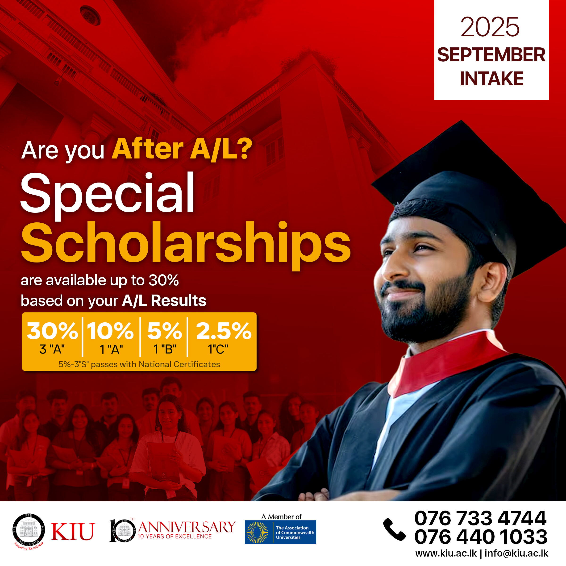 Just Finished A/Ls? Unlock Up to 30% Scholarship at KIU!