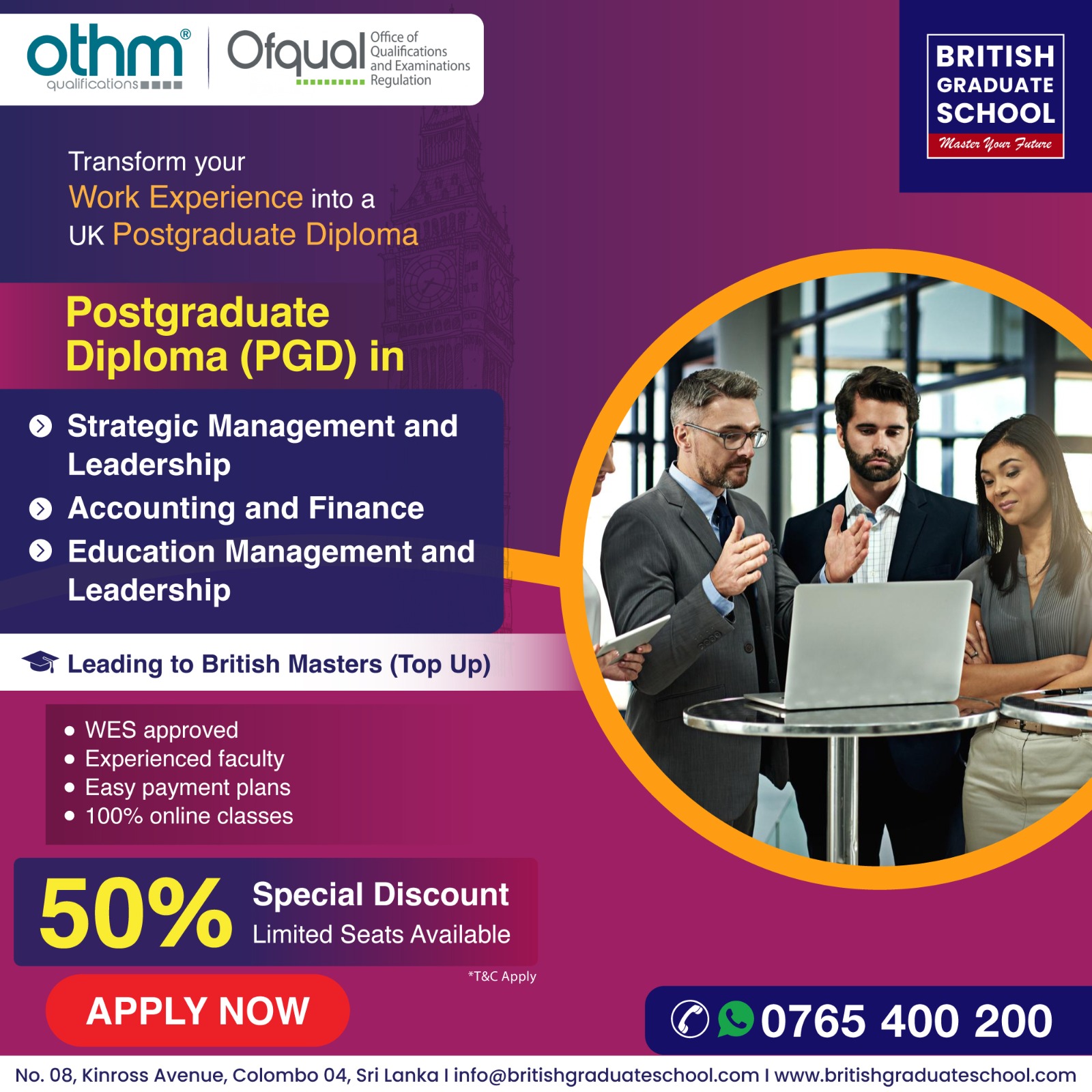 Transform Your Work Experience into a UK Postgraduate Diploma – Pathway to British Master’s (Top-Up)!
