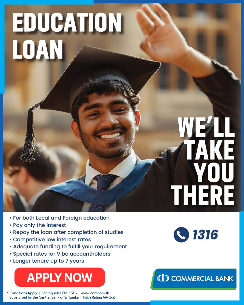 🎓 Education dreams made possible with Commercial Bank of Sri Lanka!