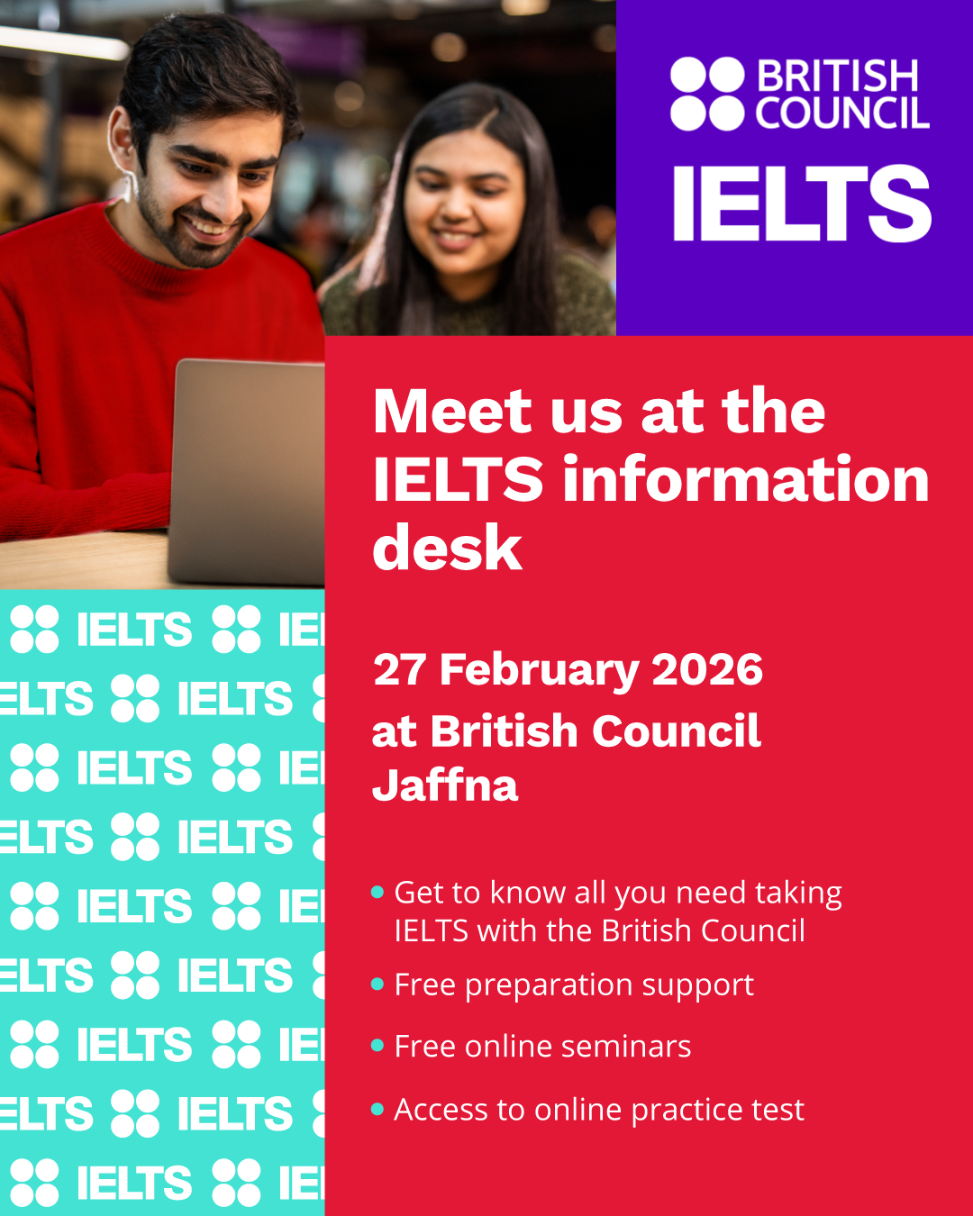IELTS Information Desk – British Council Jaffna | 27 February 2026