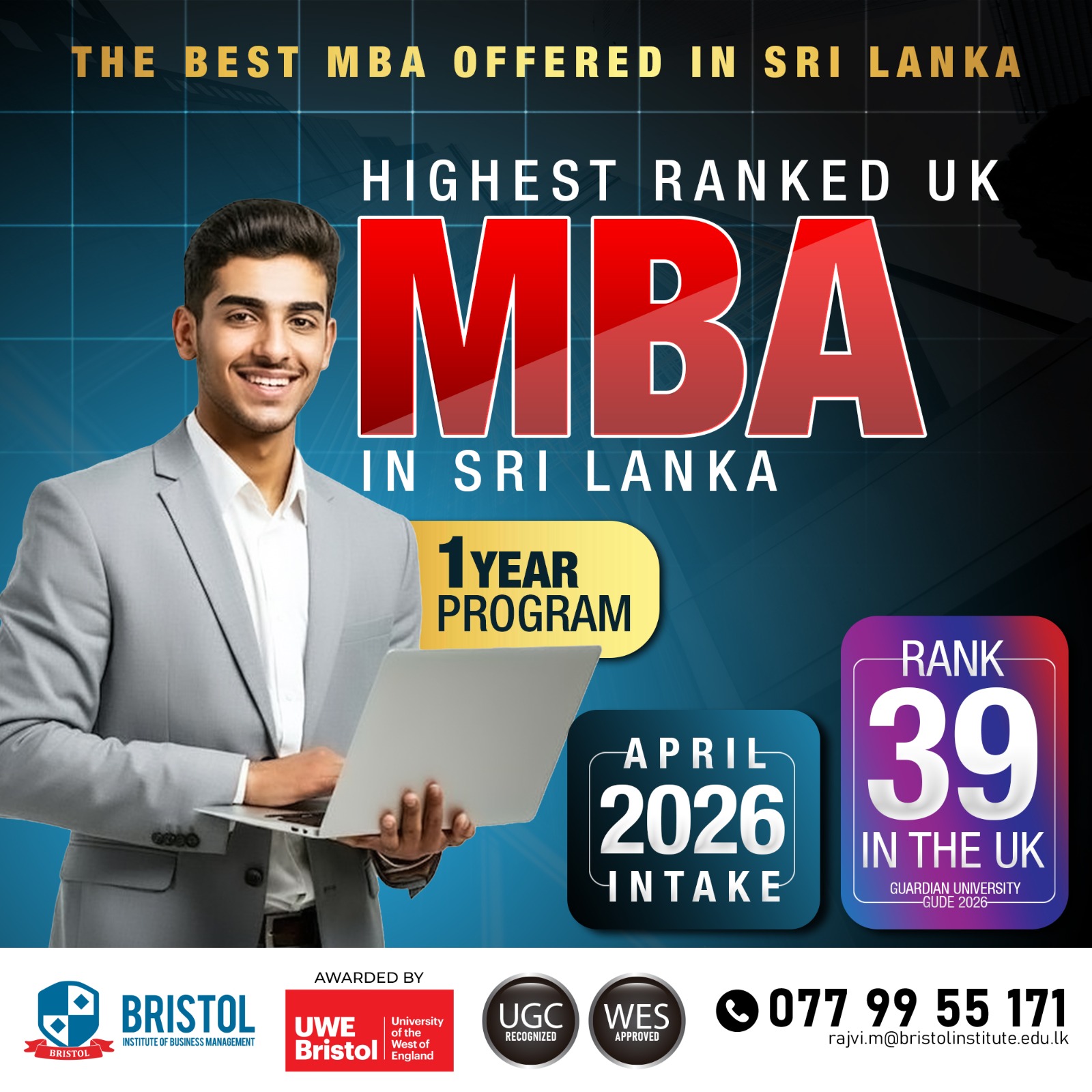 🎓 The Best MBA Offered in Sri Lanka – April 2026 Intake