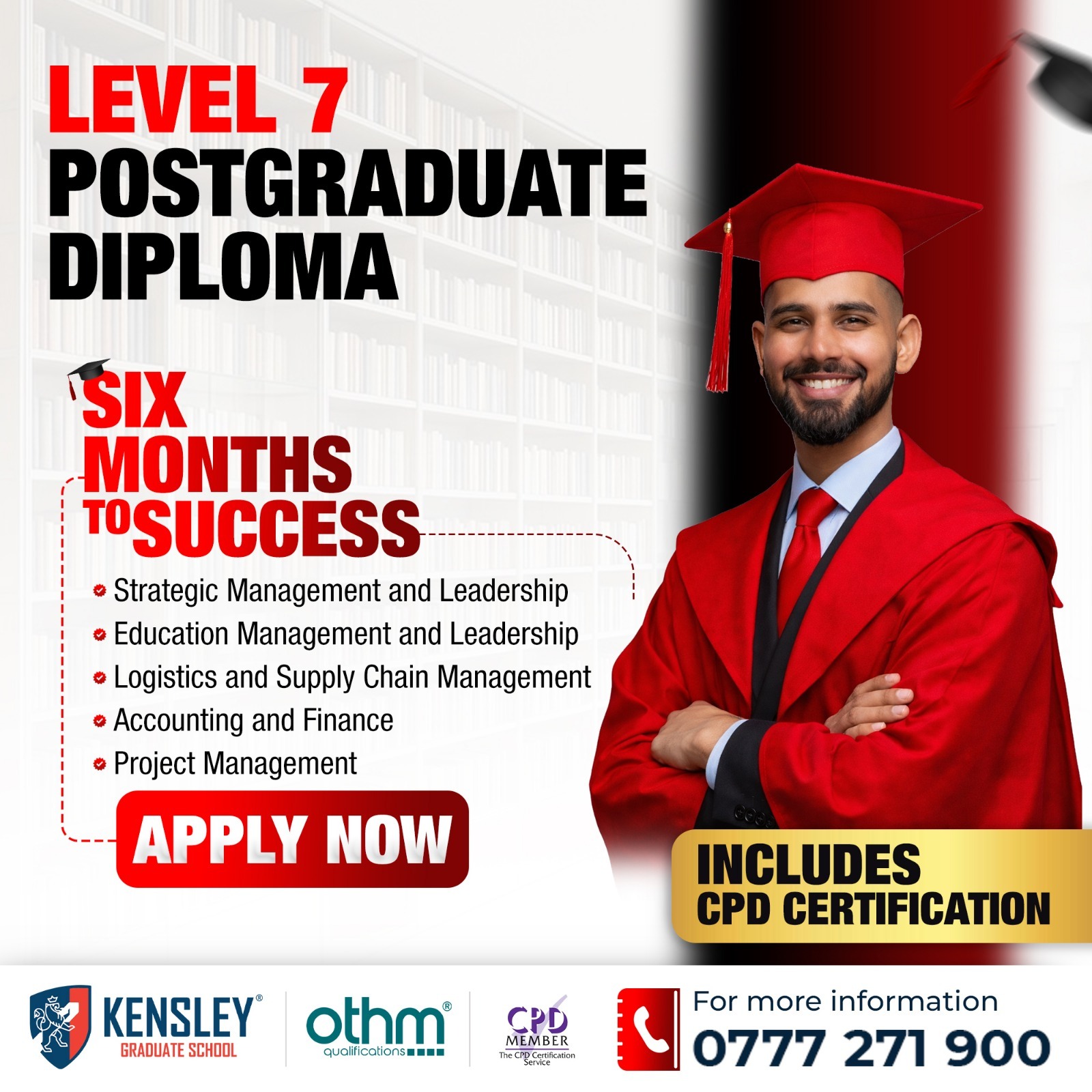 Six Months to Success – Elevate Your Career with a Level 7 PGD!