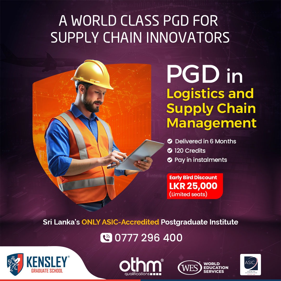Level 7 Postgraduate Diploma in Logistics & Supply Chain Management at Kensley Graduate School.