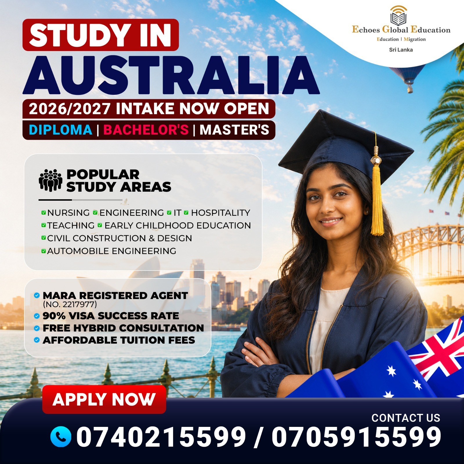 Your Australian Degree Starts Here – Apply for 2026/2027 Intake Today with Echoes Gloabl Education