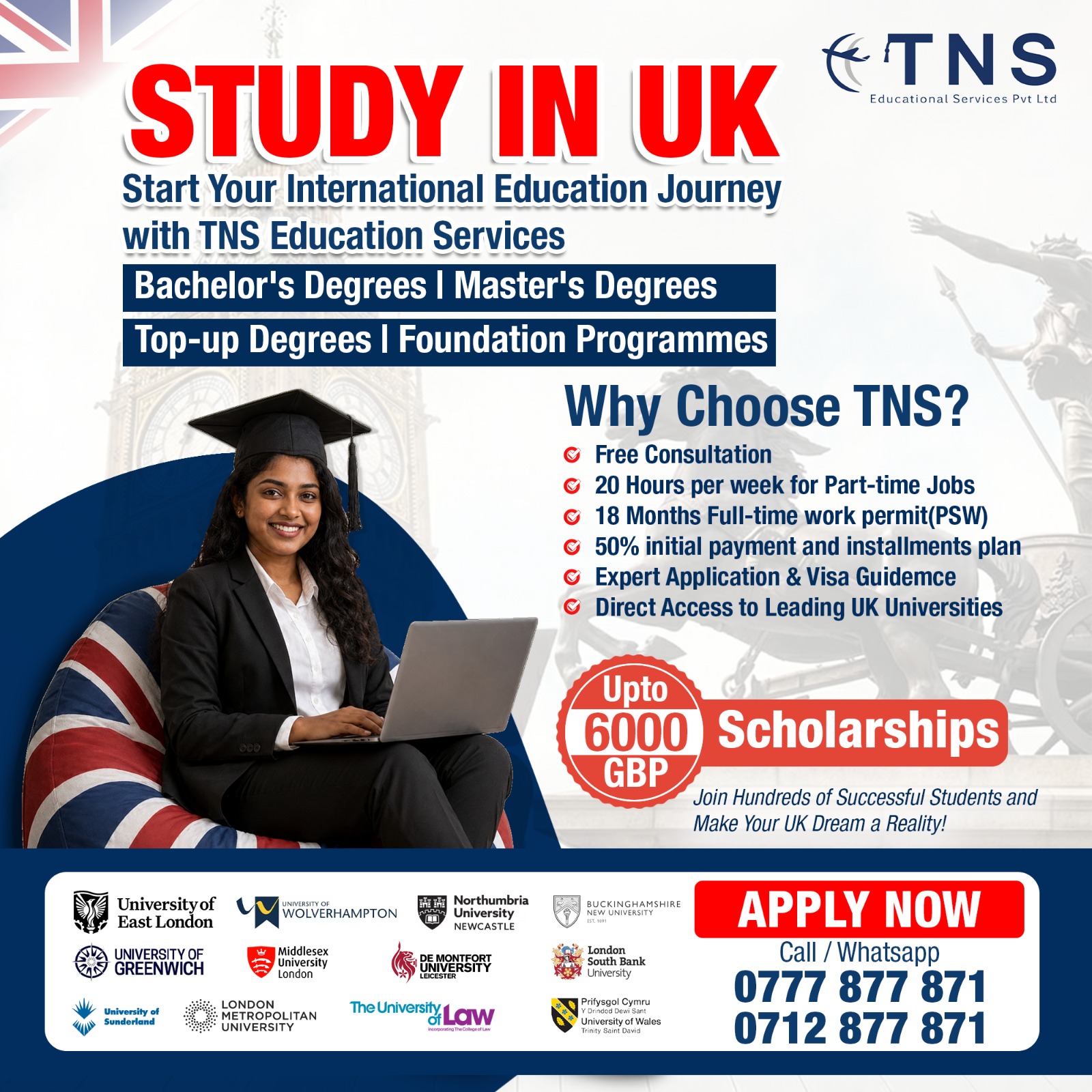 Apply Now for UK Higher Studies