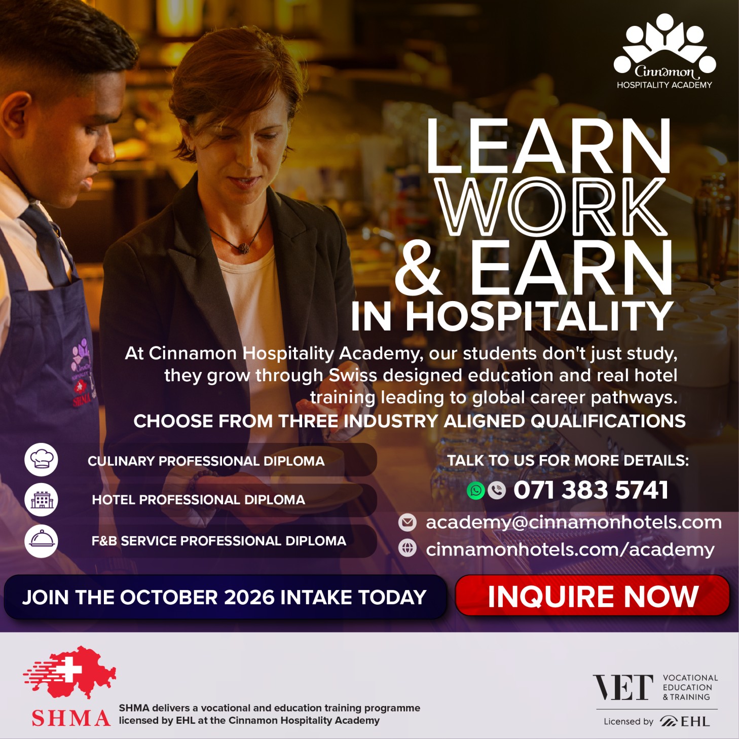 Start Your Hospitality Journey with Industry Experts