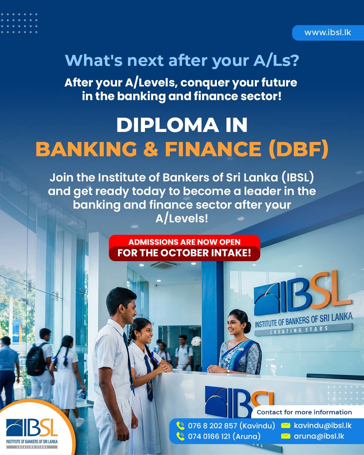 After A/Ls? Start Your Career in Banking & Finance with IBSL